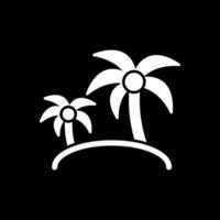 icona del glifo dell'isola invertita vettore
