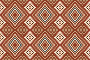 navajo tribale senza soluzione di continuità modello. nativo americano ornamento. etnico Sud occidentale arredamento stile. boho geometrico ornamento. pixel senza soluzione di continuità modello. messicano lenzuolo, tappeto. intrecciata tappeto illustrazione. vettore