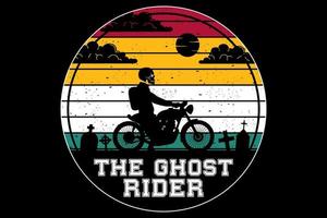 il ghost rider design vintage retrò vettore