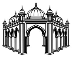 moschea concetto illustrazione vettore