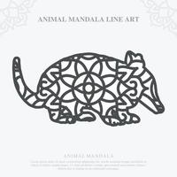 mandala animale. elementi decorativi vintage. modello orientale, illustrazione vettoriale. vettore