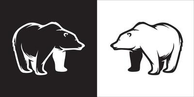 illustrazione grafica di orso icona vettore