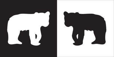 illustrazione grafica di orso icona vettore