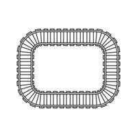 linee ferroviarie icona . rotaie illustrazione cartello. treno simbolo. locomotiva logo. vettore