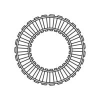 linee ferroviarie icona . rotaie illustrazione cartello. treno simbolo. locomotiva logo. vettore