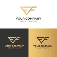 ff logo, ff monogramma, iniziale ff logo, lettera ff logo vettore