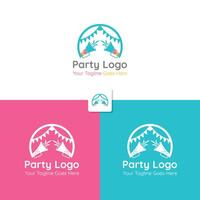 logo design per feste, eventi e compleanni vettore