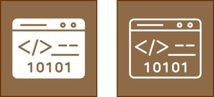 binario sito web icona vettore