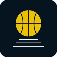 icona a due colori del glifo da basket vettore