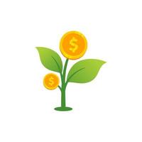 illustrazione dell'icona di vettore dei soldi di investimento. illustrazioni di simboli di design vettoriale del mercato azionario
