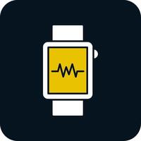 icona a due colori del glifo dello smartwatch vettore