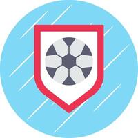 calcio distintivo piatto blu cerchio icona vettore
