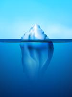 Illustrazione di sfondo iceberg vettore