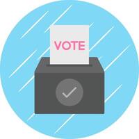 votazione piatto blu cerchio icona vettore