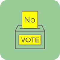 votazione no pieno giallo icona vettore