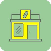 farmacia pieno giallo icona vettore