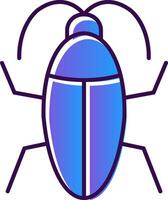 scarafaggio pendenza pieno icona vettore