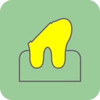 dentale carie pieno giallo icona vettore