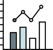 bar grafico pieno metà tagliare icona vettore