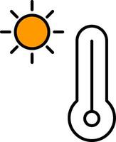 caldo pieno metà tagliare icona vettore