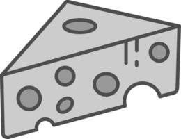 icona a due colori della linea del formaggio vettore