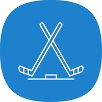 ghiaccio hockey linea curva icona vettore