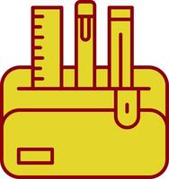 matita Astuccio linea Due colore icona vettore