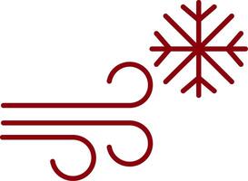 icona a due colori della linea blizzard vettore