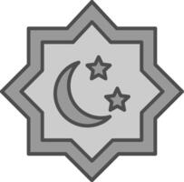 islamico stella fillay icona vettore