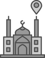moschea Posizione fillay icona vettore