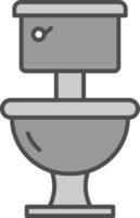 icona a due colori della linea della toilette vettore