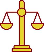 icona a due colori della linea di legge vettore