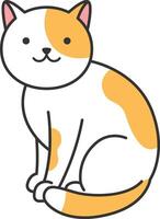 simpatico cartone animato gatto vettore