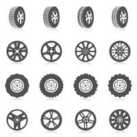Set di icone di pneumatici vettore