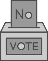 votazione no fillay icona vettore