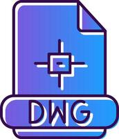 dwg pendenza pieno icona vettore