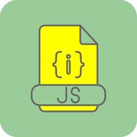 js formato pieno giallo icona vettore