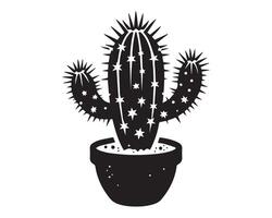 cactus silhouette icona grafico logo design vettore