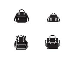 Borsa silhouette icona grafico logo design vettore