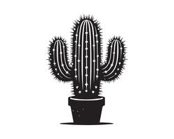 cactus silhouette icona grafico logo design vettore