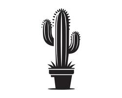 cactus silhouette icona grafico logo design vettore