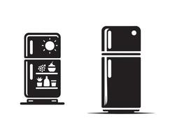 frigorifero silhouette icona grafico logo design vettore