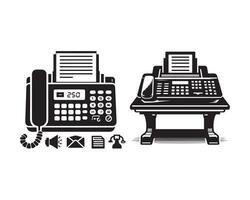 fax silhouette icona grafico logo design vettore