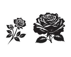 rosa fiore silhouette icona grafico logo design vettore