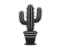 cactus silhouette icona grafico logo design vettore