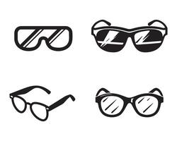 occhiali da sole silhouette icona grafico logo design vettore