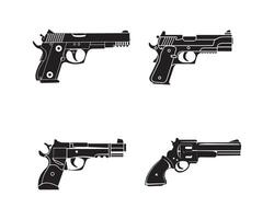 pistola silhouette icona grafico logo design vettore