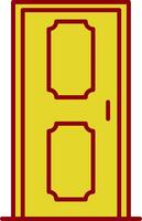 icona a due colori della linea della porta vettore
