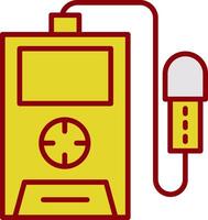 radiazione rivelatore linea Due colore icona vettore