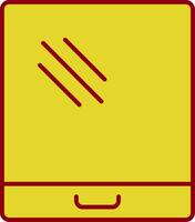icona a due colori della linea del tablet vettore